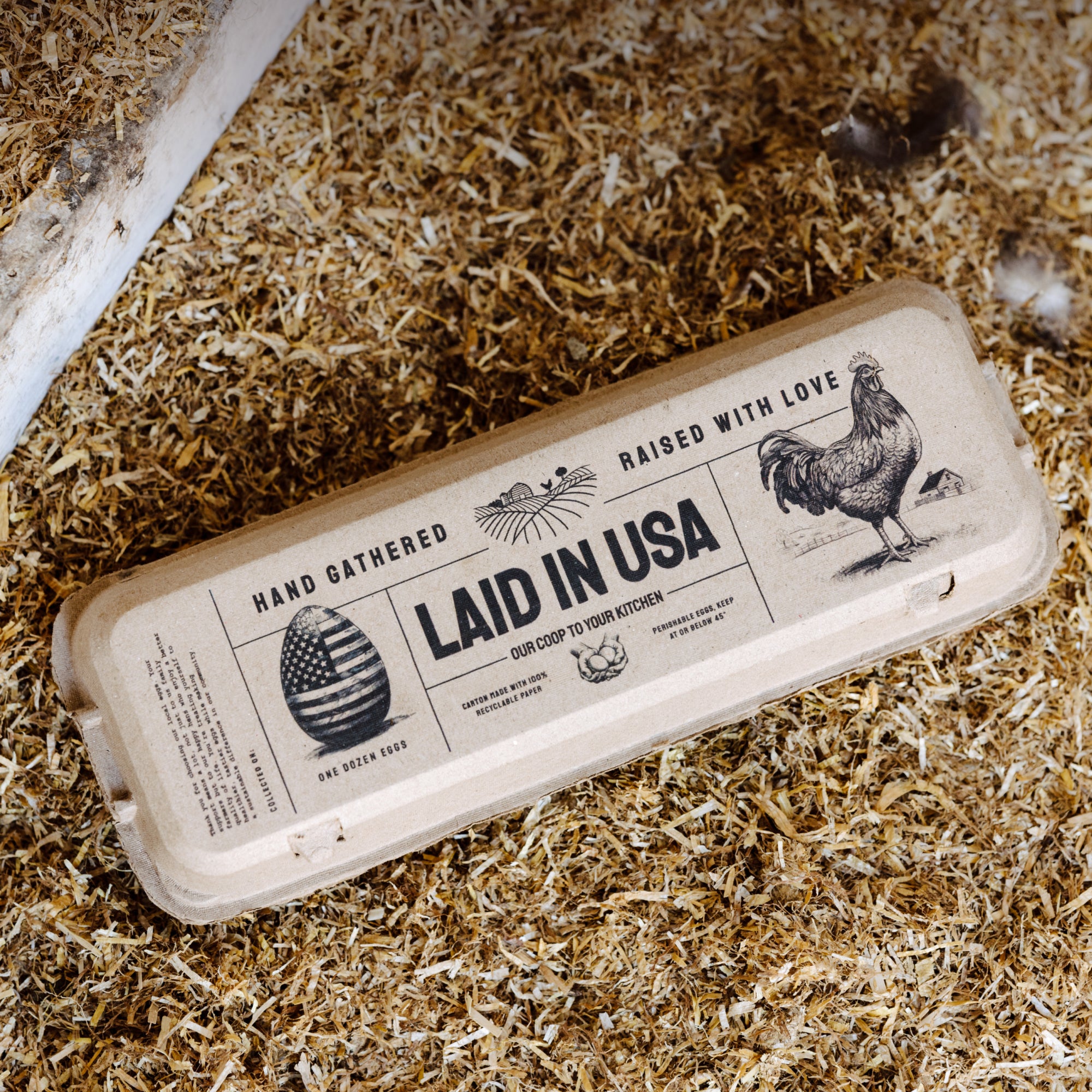 Laid in USA: Reusable, Compostable Egg Cartons (Bulk)