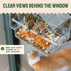 Clear View Window Bird Feeder with Suction Cups (2 Piece Set)