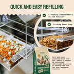Clear View Window Bird Feeder with Suction Cups (2 Piece Set)